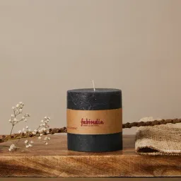 Fabindia Home Black Wax Black Currant Pillar Candle-29