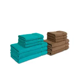 Spaces Seasons Best QD Self Blue & Brown 380 GSM Cotton Towel Combo2-39