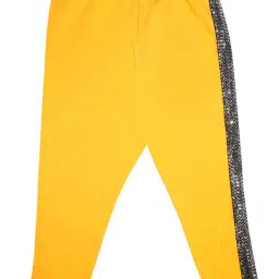 Kiddopanti Kids Yellow Solid Leggings-image-23