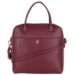 Baggit Red Solid Medium Handbag-image-94