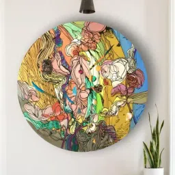 The Art House Abstract Multicolor Canvas Painting-17