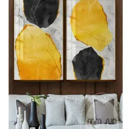 The Art House Abstract Multicolor Canvas Painting-image-60
