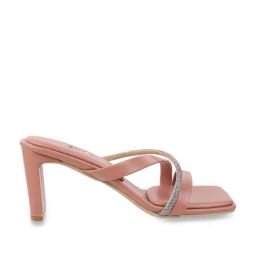 Metro Women's Peach Cross Strap Sandals-image-12
