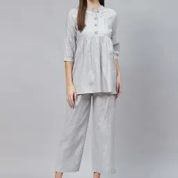 Cottinfab Grey Pure Cotton Co-Ord Set-image-3