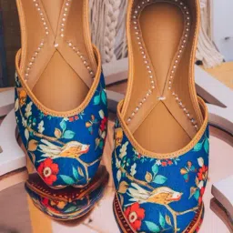 NR by Nidhi Rathi Women's Blue Ethnic Juttis-image-26