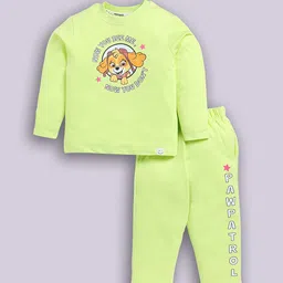 Happy Faces Girls Paw Patrol Print Pure Cotton T-shirt with Trousers-picture-15