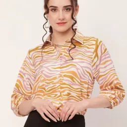 Moomaya Multicolor Textured Shirt-image-38