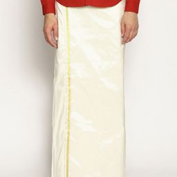 Sethukrishna Men White Solid Readymade Dhoti-image-6