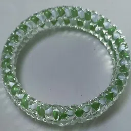 HALLO Green Plastic Bangle-23