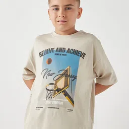 Juniors by Babyshop Kids Graphic Printed Round Neck Tshirt-52
