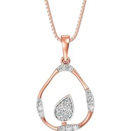 Joyalukkas 18k (750) Purity Rose Gold Dewdrop Serenity Diamond Pendant-image-9