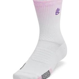 UNDER ARMOUR White ArmourDry Playmaker Fadded Large Mid Calf Socks-image-16