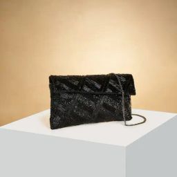Forever Glam by Pantaloons Black Embellished Small Clutch-picture-41