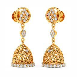 Joyalukkas 22k Yellow Gold Foliage Jhumki Earrings for Women-image-48