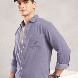 Nautica Micro Checks Slim Fit Shirt-image-65
