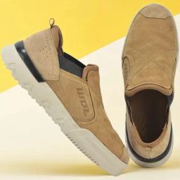 Woodland Mens Camel Slip-On Shoes-image-84
