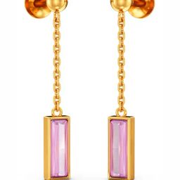 Joyalukkas 22k Yellow Gold Rectangular Drop Earrings for Women-image-51