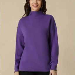 Allen Solly Purple Regular Fit Sweater-picture-24