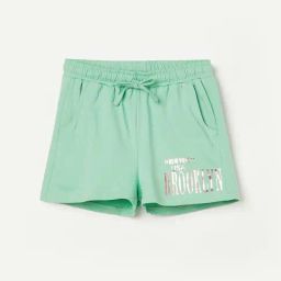 Fame Forever by Lifestyle Kids Green Printed Regular Fit Shorts-image-68