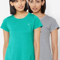 Soie Women Pack Of 2 Printed Lounge T-Shirts-30