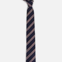 Louis Philippe Navy Polyester Striped Tie-44