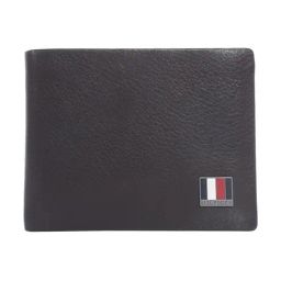 TOMMY HILFIGER Brown Mawenzi Textured Leather Bi-Fold Wallet-image-83