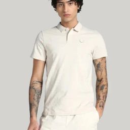 Puma White Cotton Slim Fit Texture Sports Polo-image-34