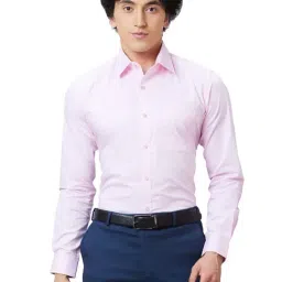 Raymond Red Cotton Slim Fit Texture Shirt-picture-45