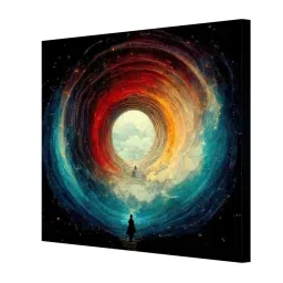 999Store Multicolor Canvas Cosmic Tunnel : Mesmerizing Abstract Art image 3