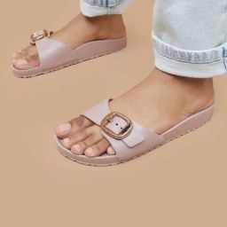 Ginger by Lifestyle Women's Dusty Salmon Pink Slides-image-76
