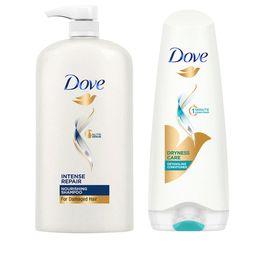 Dove Set of Intense Repair Shampoo 1 L & Dryness Care Hair Conditioner 175 ml-53