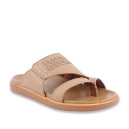MediFeet Men's Beige Toe Ring Sandals-image-66