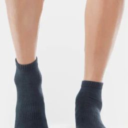 Jockey 7106 Navy & Grey Stretch Cotton Ankle Length Socks with Stay Fresh Treatment - Pack of 2-36