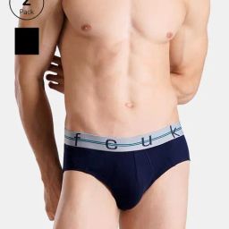 FCUK Multi-Color Cotton Solid Briefs Pack of 2-picture-21