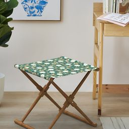 Chumbak Green Printed Bistro FoldableStool-16