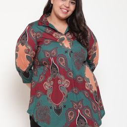 Amydus Plus Size Print Shirt Style Top-image-80