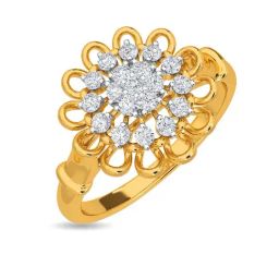 Kisna Diamond & Gold Jewellery Toni 18k (750) Diamond & Gold Ring For Women-image-50