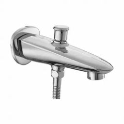 PLUMBER WAVE Wall Spout with Button Attachment for Shower with Wall Flange, WAV-4106-16