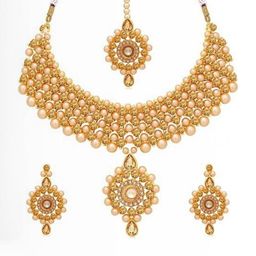 Anouk Women Gold Jewellery Set-image-72