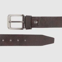 HIGHLANDER Men Coffee Brown Textured Belt-image-23