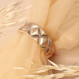Sohi Metallic Quilt Golden Bracelet-image-57