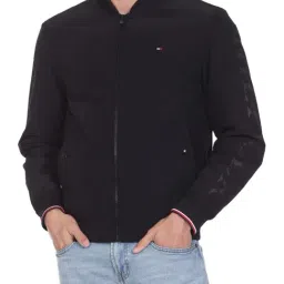 Tommy Hilfiger Black Regular Fit Bomber Jacket-picture-26