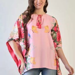 The Kaftan Company Pink Polyester Regular Fit Print Top-image-55