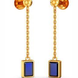 Joyalukkas 22k Yellow Gold Glitter Drop Earrings for Women-image-66