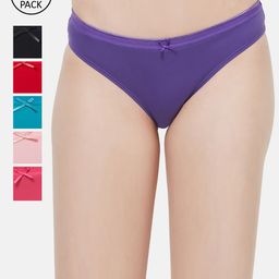 Soie Women Pack Of 6 Solid Basic Briefs 6BF-18PACK 1-image-11