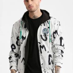 showoffff Showoff White Slim Fit Printed Reversible Jacket-picture-6