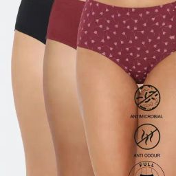 Zivame Maroon Solid Panties (Pack of 3)-image-43