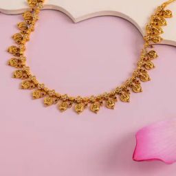 Kushal's Fashion Jewellery Ruby Gold Polished Antique Necklace Set for Women-picture-46