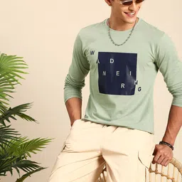 Mast & Harbour Typography Printed Bio Finish T-shirt-picture-41