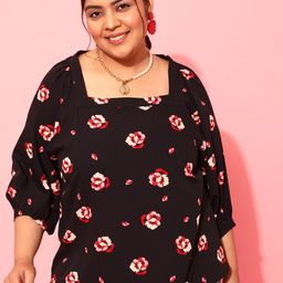 CURVY STREET Plus Size Floral Printed Top-picture-11